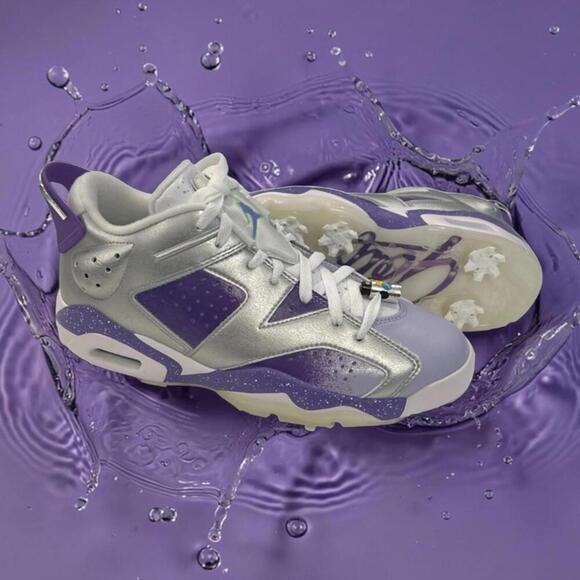 $219 Jordan Retro 6 G NRG U23 Men\'s Metallic Silver/Oxygen Purple FD0205 Size 9 main image 11